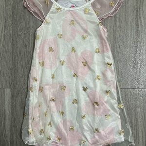 Disney Mickey Mouse Pink and Gold Nightgown with Whimsical Design